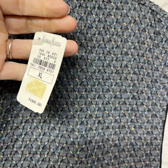 NWT Vtg 90s Jhane Barnes Cardigan Sweater Vest V-Neck Colorful XL Woven in Japan - Picture 8 of 10